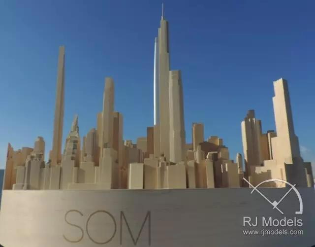 纽约超高层建筑项目SOM 1:1000